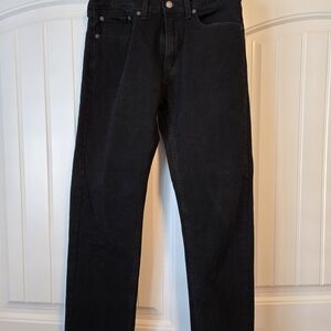Levi's Men's Dark Black Straight Jeans